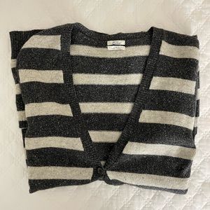 Madewell striped cable knitted cardigan